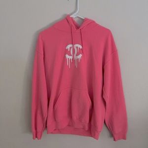 pink hoodie
